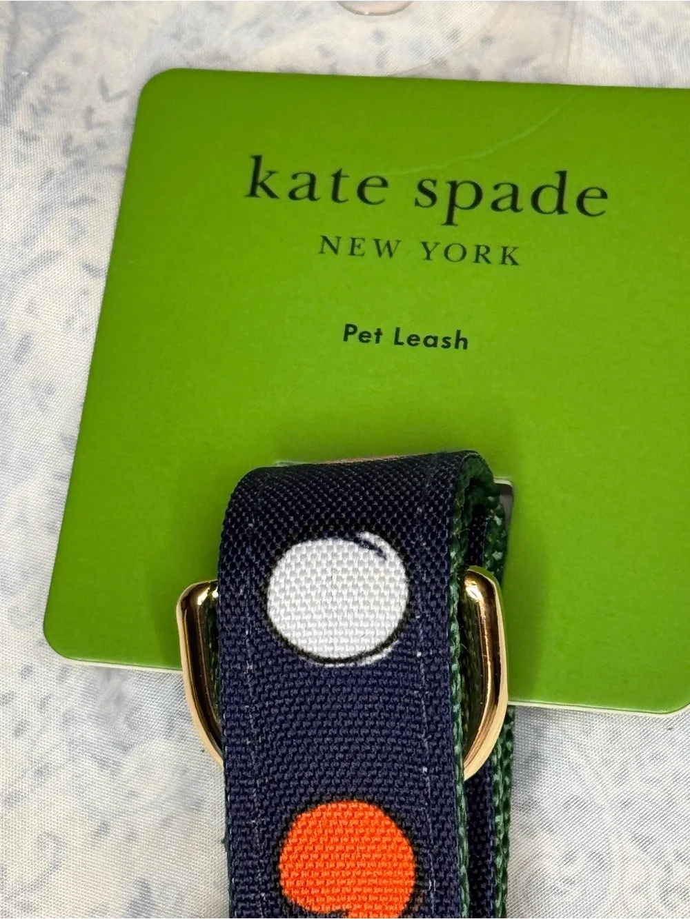 kate spade Navy Polka Dot Pet Leash